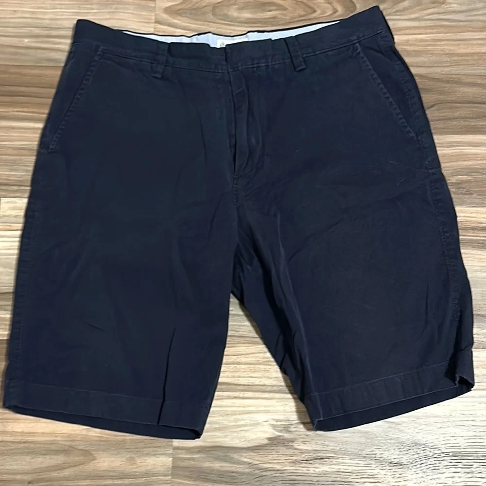 J.Crew Men’s Shorts Size 34x10.5 Navy Cotton Lightweight Casual Flat Front
